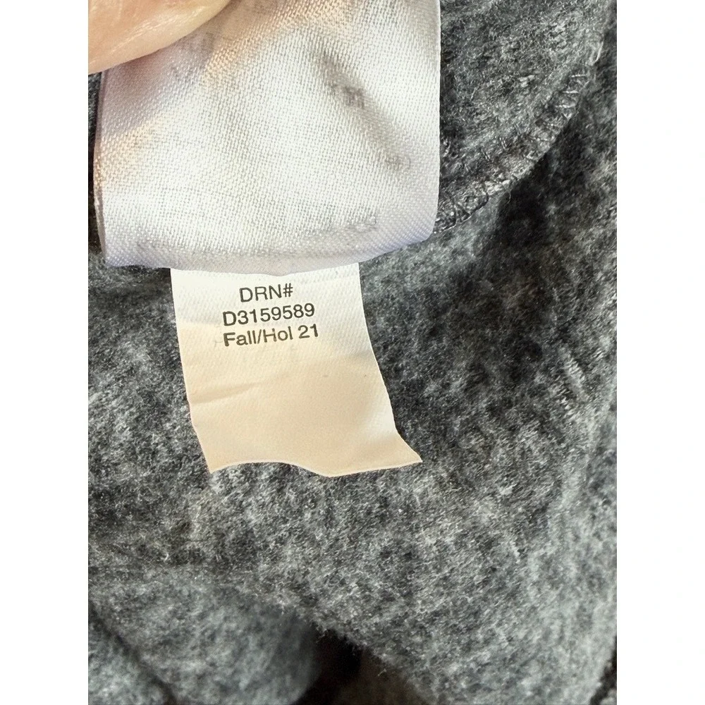Eddie Bauer Fleece Joggers Mens M Gray Elastic Drawstring Sweatpants D3159589